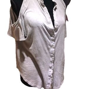 Urban Outfitters Shoulder cut out  button t shirt y2k vintage women’s sz medium